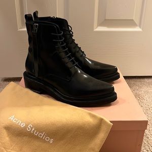 ACNE STUDIOS Black Ankle Boots with size 37